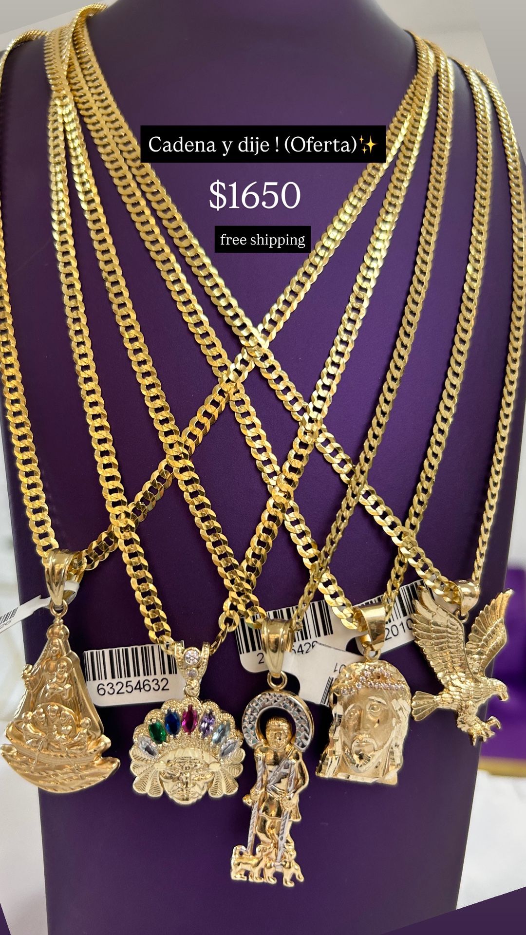 Especial De Cadena Y Dije Oro 10 Kt