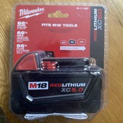M18 18-Volt 5.0 Ah Lithium-Ion XC Extended Capacity Battery Pack Milwaukee 