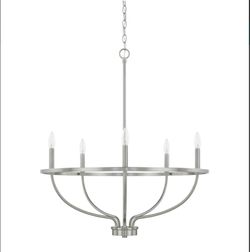 5 Light 29 in Chandelier in Brushed Nickel