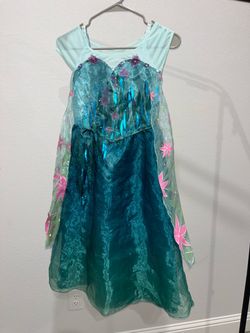 Elsa Frozen Fever Princess Costume Dress Sz M girls