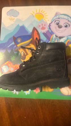 9.5C Black Timberlands Boy/ Girl