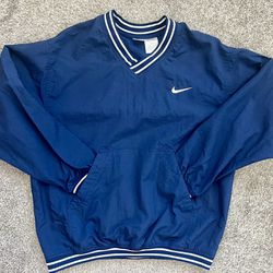 Vintage Nike Blue Pullover Windbreaker V-Neck