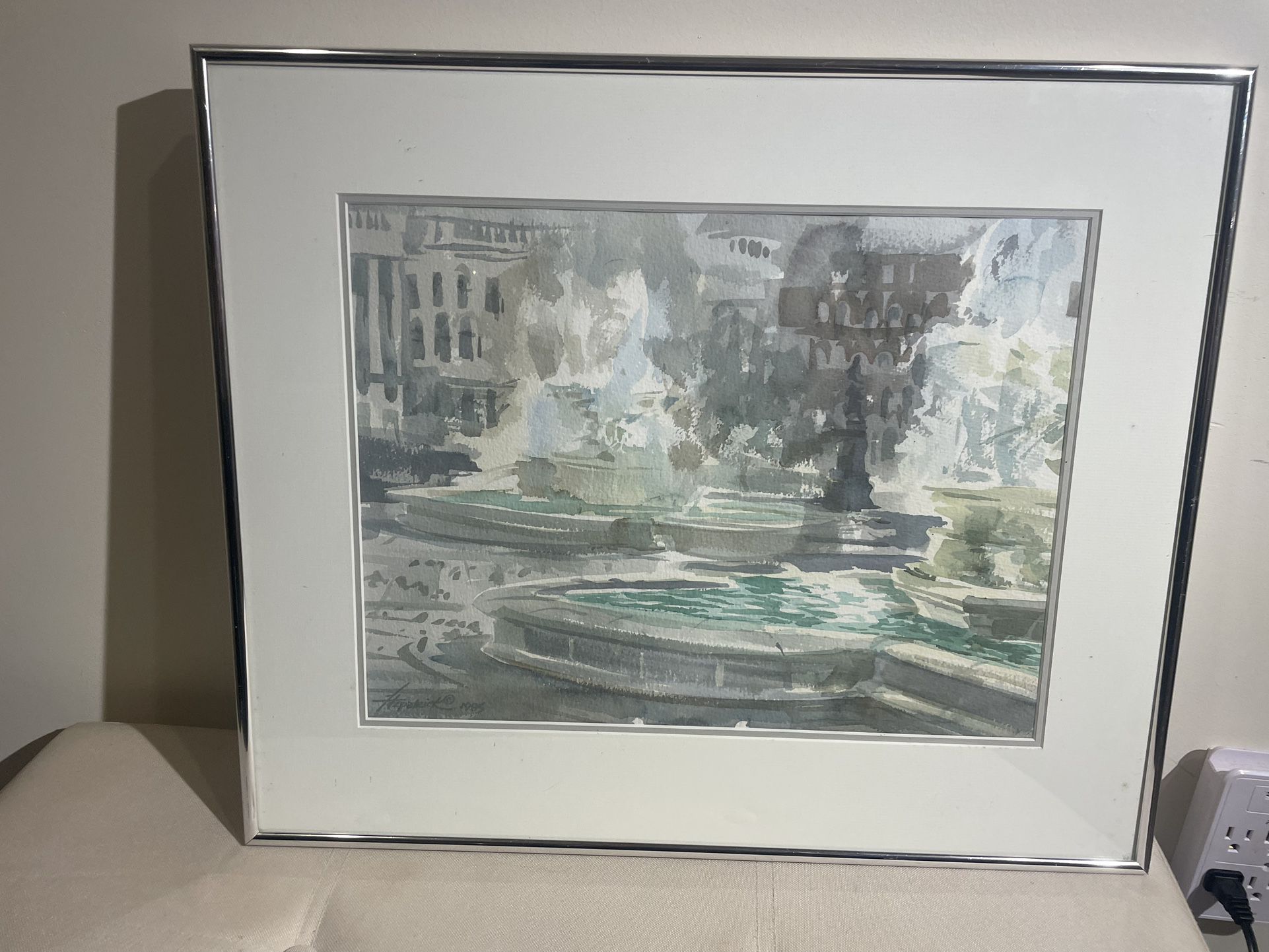 Beautiful Watercolor Painting Signed by Artist ~ Matted & Framed