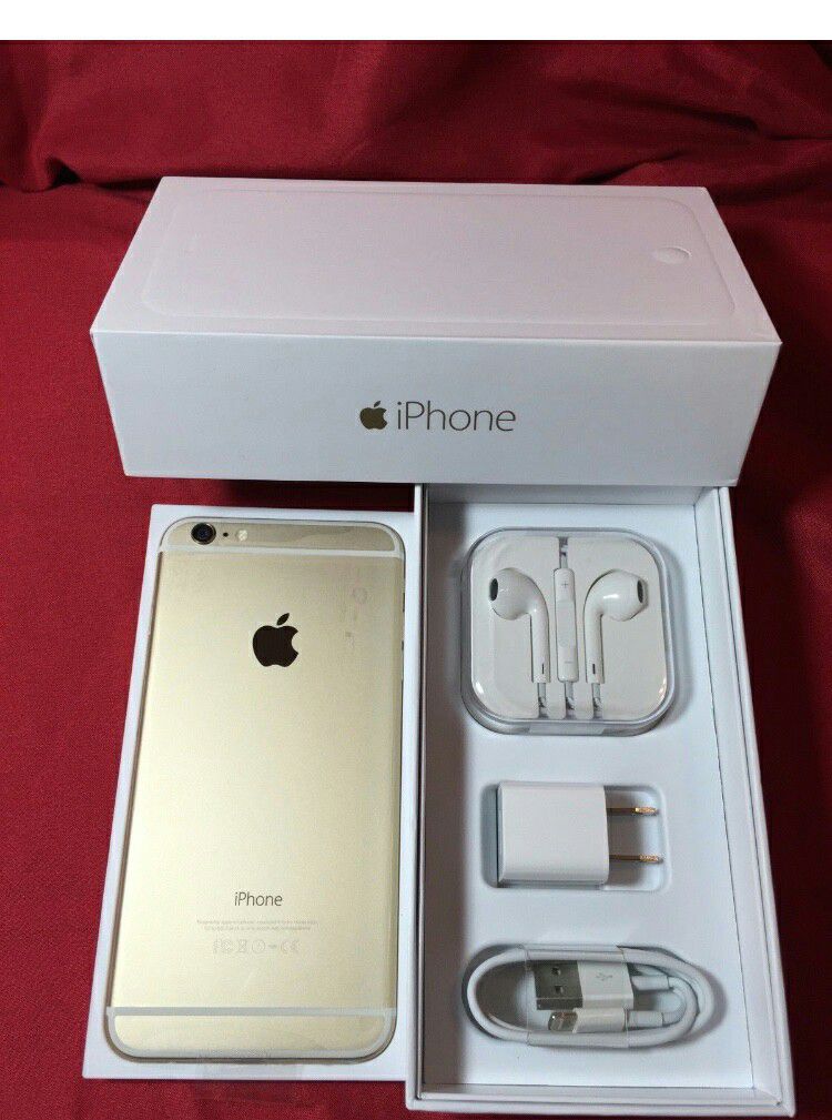 IPhone  6 + Factory Unlocked + box and accessories + 30 day warranty