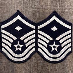 Military Air Force Large First Sergeant E-7 Blues Rank Patches