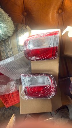 Car Tail Lights Pair Red and Clear