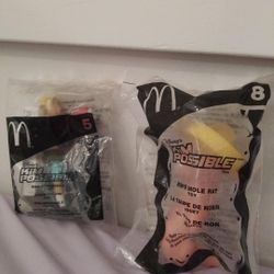Disney's Kim Possible Sealed Mcdonald Toys 2 Altogether Ron Stoppable And Ron's Naked Mole Rat