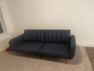 Navy blue futon couch
