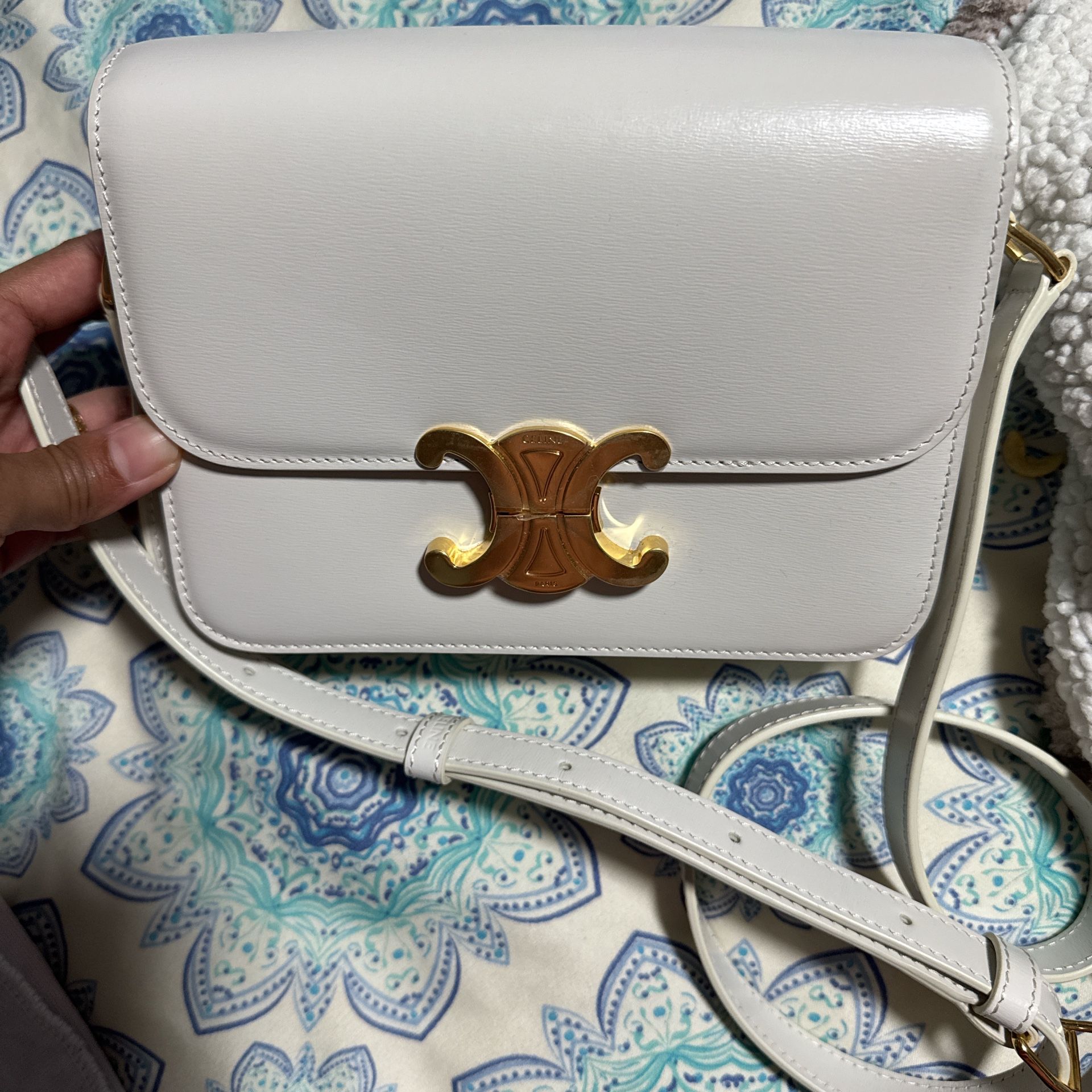 Luxury Designer Crossbody Bag White With Box