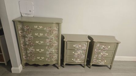 French Provincial Dresser and Nightstand Set