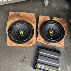 BMW E46 Sedan Dual Kicker 8" Subs & Amp