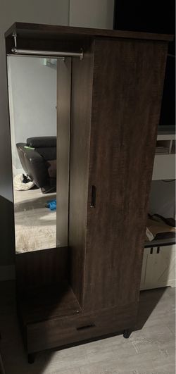Closet with shelf and hanger