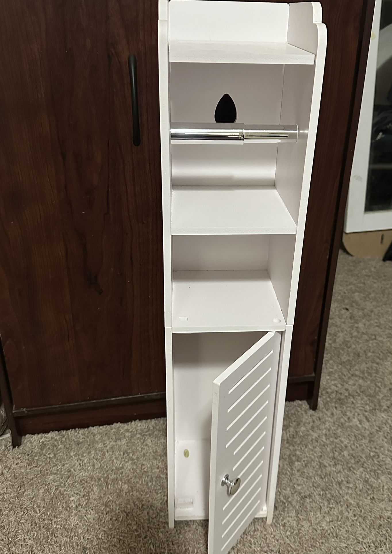 Toilet Paper Roll Holder Cabinet 