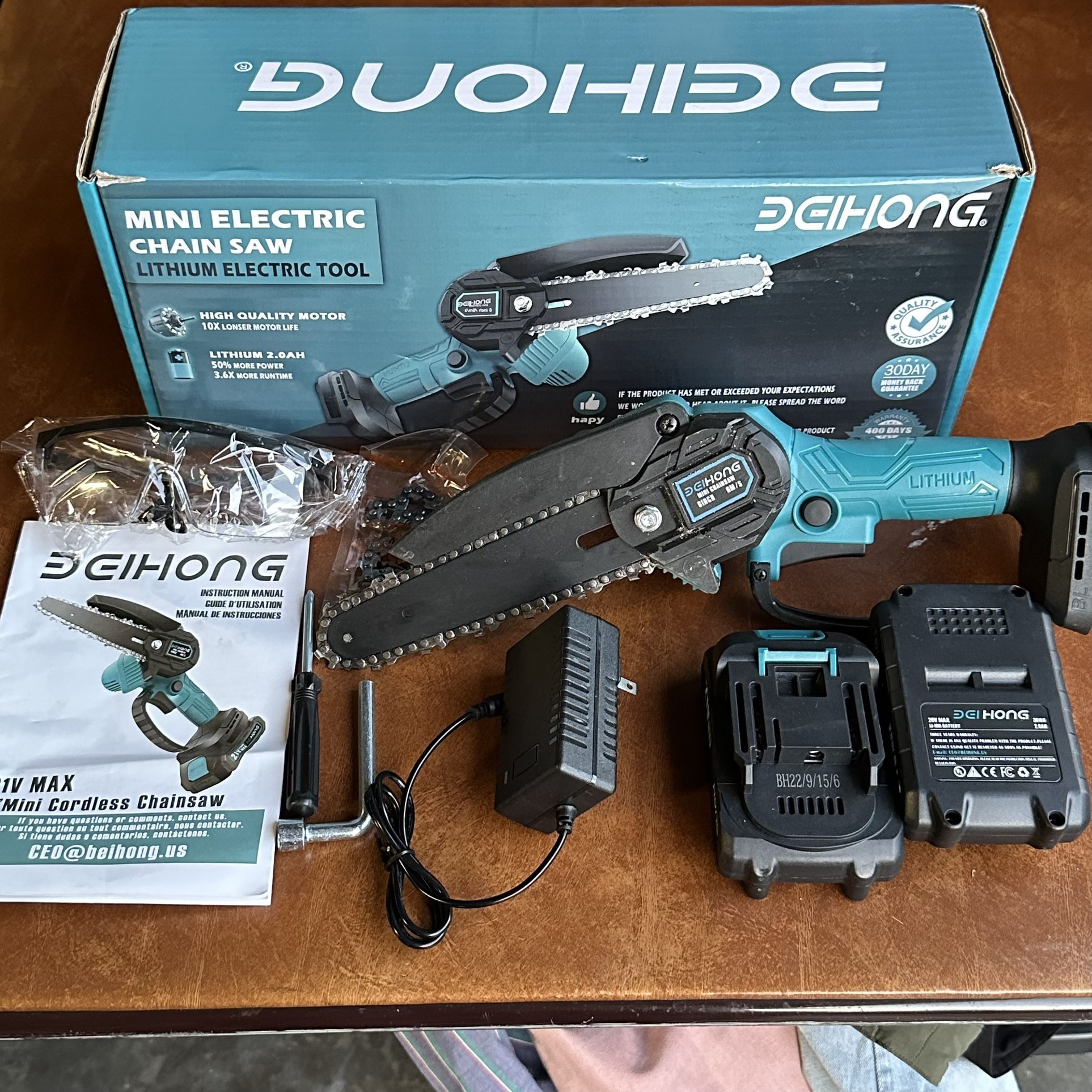 DEIHONG 21V MAX 6”Mini Cordless Chainsaw