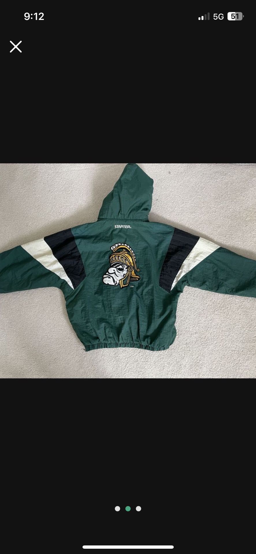 Vintage Michigan State MSU Starter Jacket