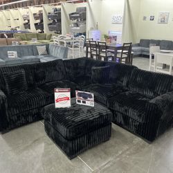 New Black Sectional 