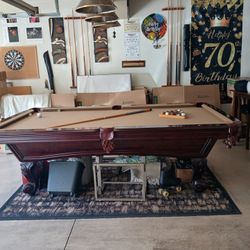 4x8 solid wood pool table  Free Delivery and Install 