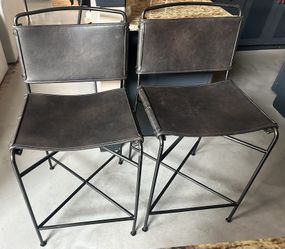 **Four Hands Wharton Bar & Counter Stools – Set of 2**
