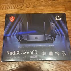 New! RADIXAX6600 Radix Ax6600 Wifi 6 Tri-band Gaming Router Ships Same Day 🔥
