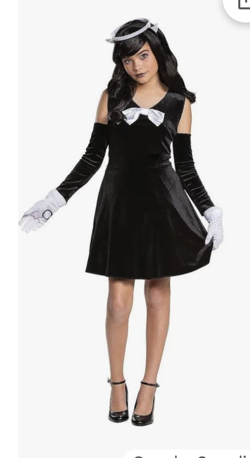 Girls Bendy Alice Angel Costume Size 8-10