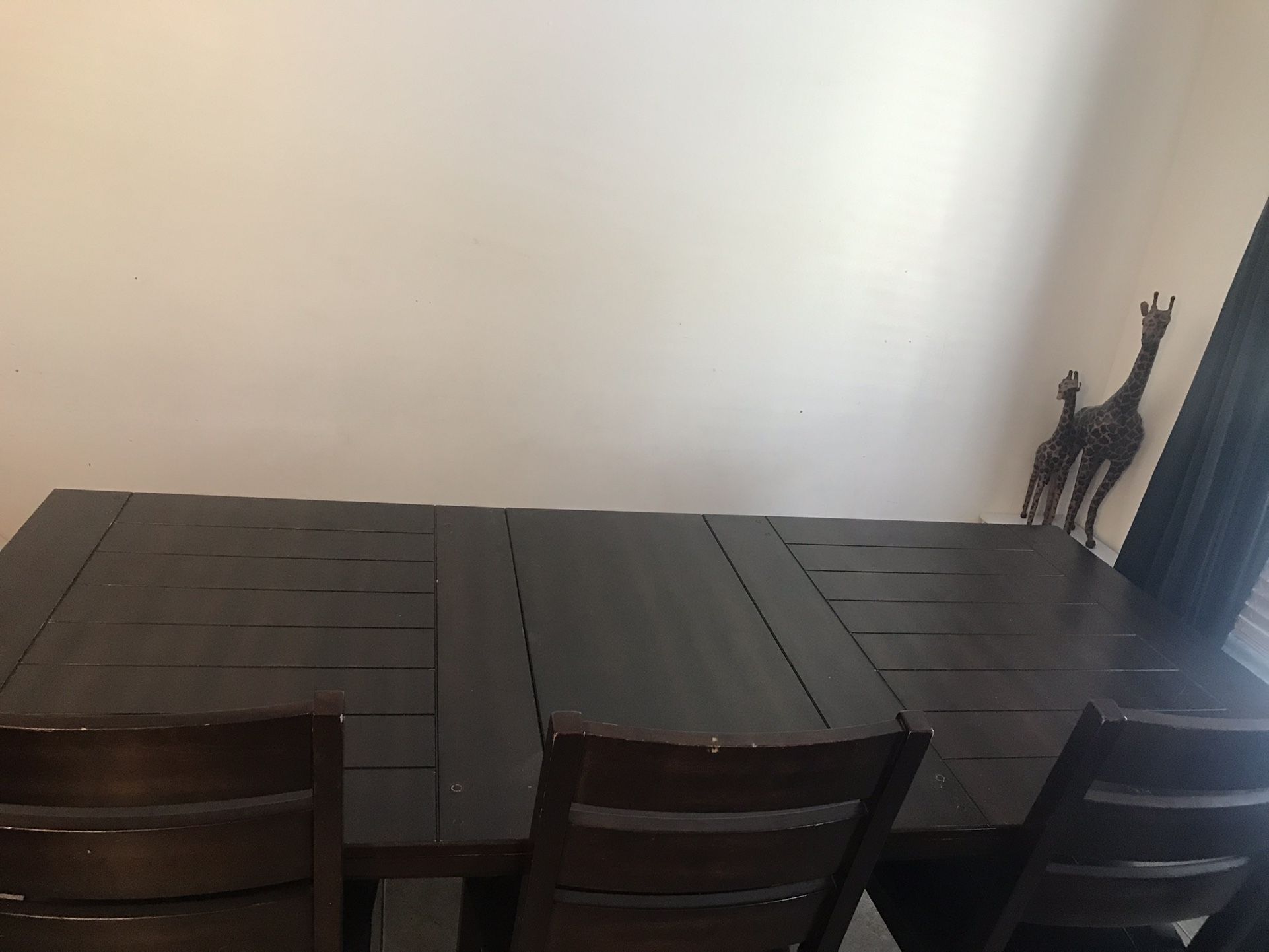 Beautiful Farmhouse Table, 1 Long Bench And 3 Chairs