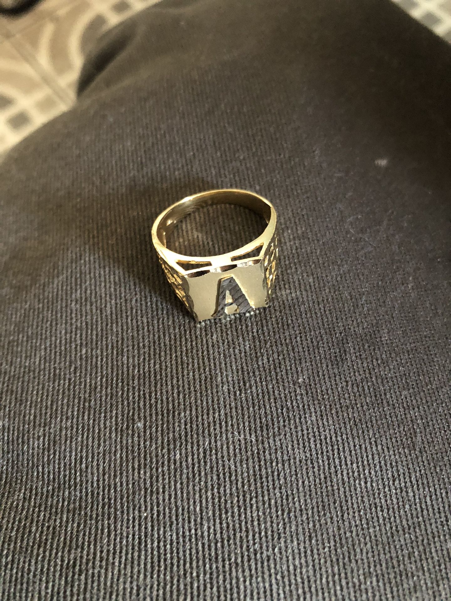 14k Gold Initial Ring
