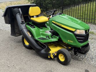 John Deere X330 Riding Lawn Mower Tractor 20hp 42” Cut K46 Twin Bagger