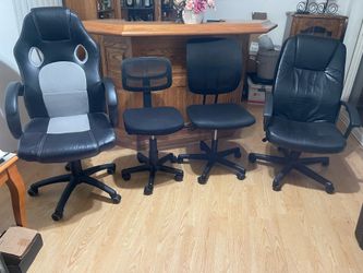 4 different style & price office chairs see descriptions