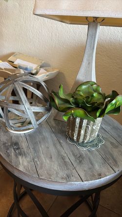 $7.00,,BOTH , Metal ball decor Accent and artificial  plant
