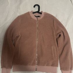 Pink Fuzzy Women’s Jacket Medium