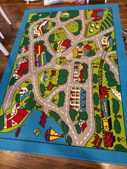 5 feet by 7 feet playroom city rug