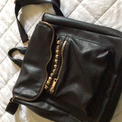 BP  FAUX LEATHER BACKPACK