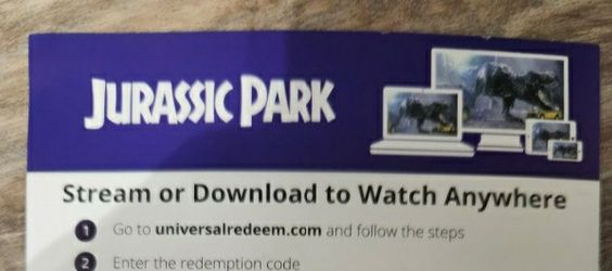 Jurassic Park Digital Copy 
