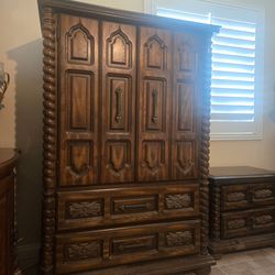 Spanish Mediterranean style armoire,