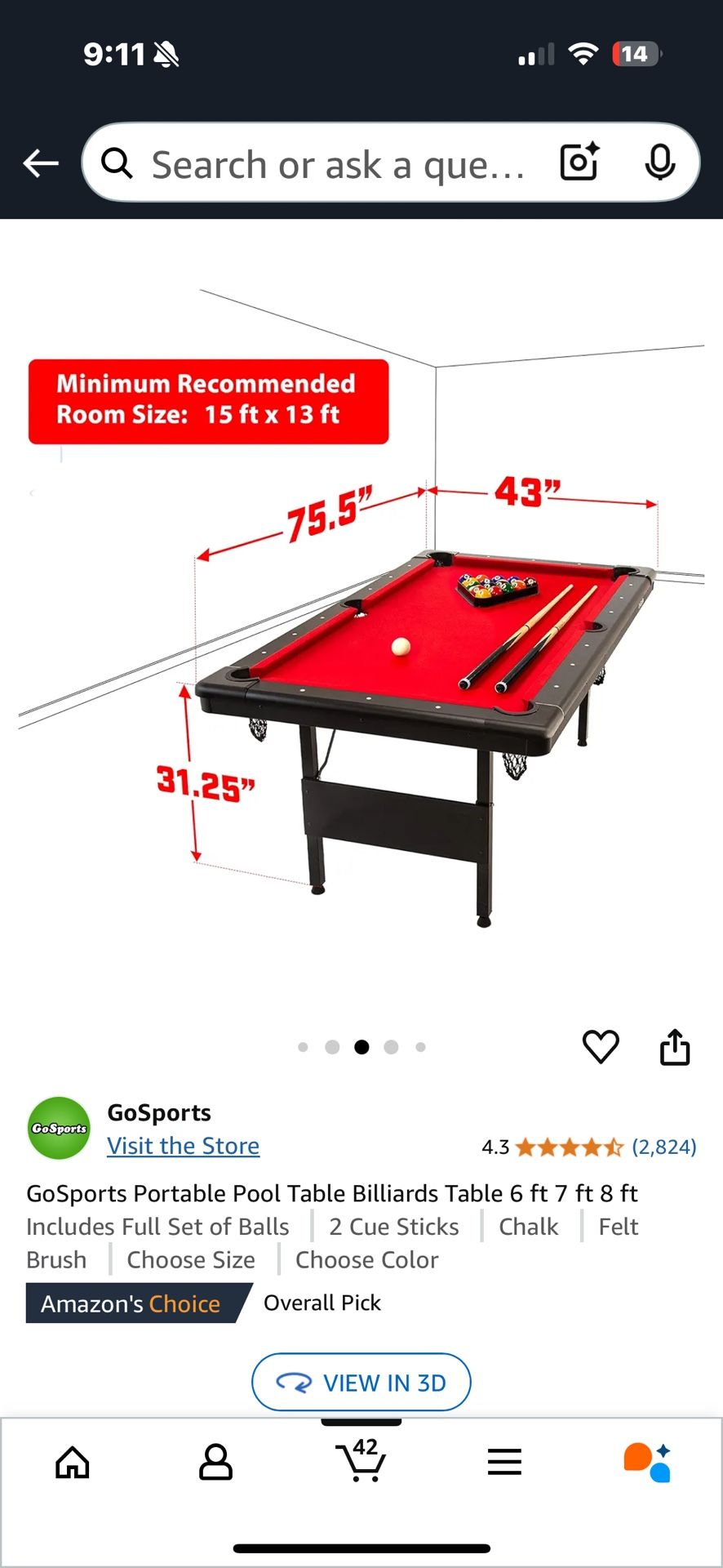 New Pool Table