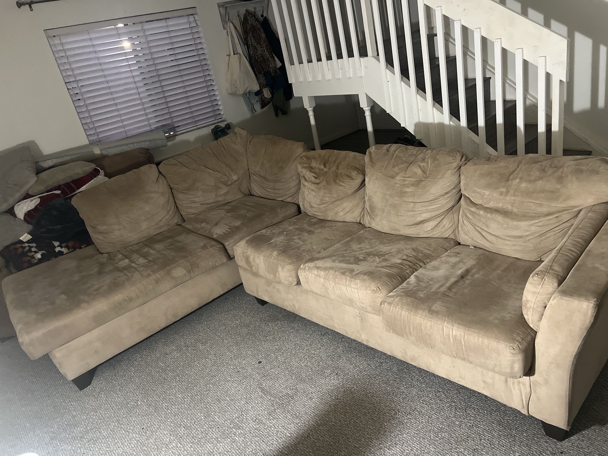 Sectional Couch w/ Pull-Out Bed — $100 — Pickup Only