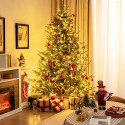 7 FT Pre-Lit Artificial Christmas Tree