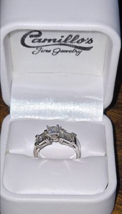 Three-Stone Princess Cut Diamond Engagement Ring