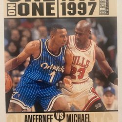 1(contact info removed) Michael Jordan And Anthony Hardaway Basketball Card!!!