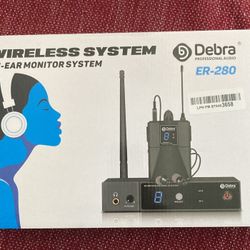 D Debra Wireless in Ear Monitor System ER-280 UHF Professional IEM System Transmitter and Receiver with Earphone,