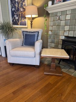 MCM Walnut Marble Table