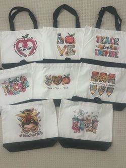 Treat your child’s teacher with a custom tote!! $22/each