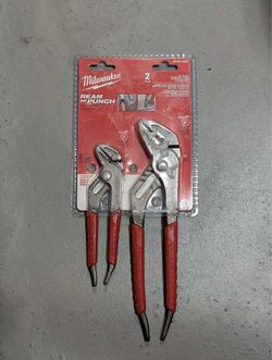 Milwaukee 6 in. and 10 in. Straight-Jaw Pliers Set (2-Piece) – New