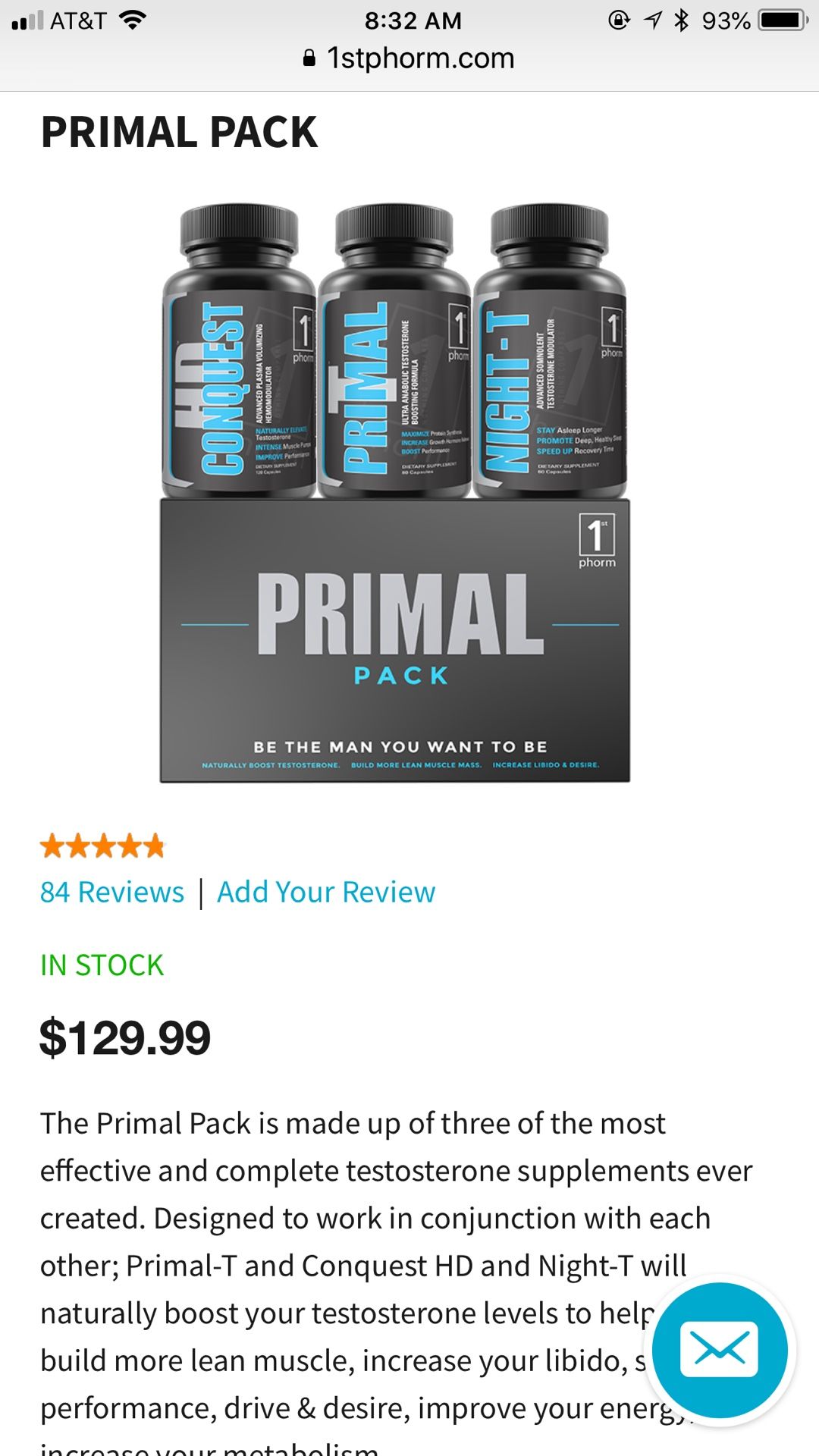 1st Phorm Primal Pack-Bodybuilding-Energy Weight Loss Supplements