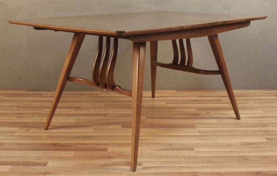 Mid-Century Harp-Leg Dining Table