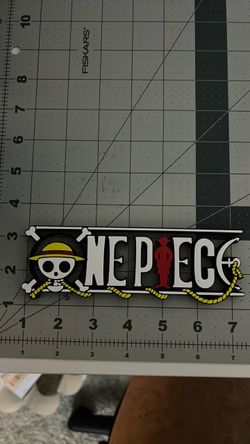 One piece 3d printed logo gaming room