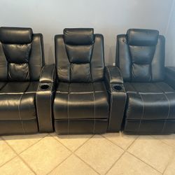 Media Room Recliner Set