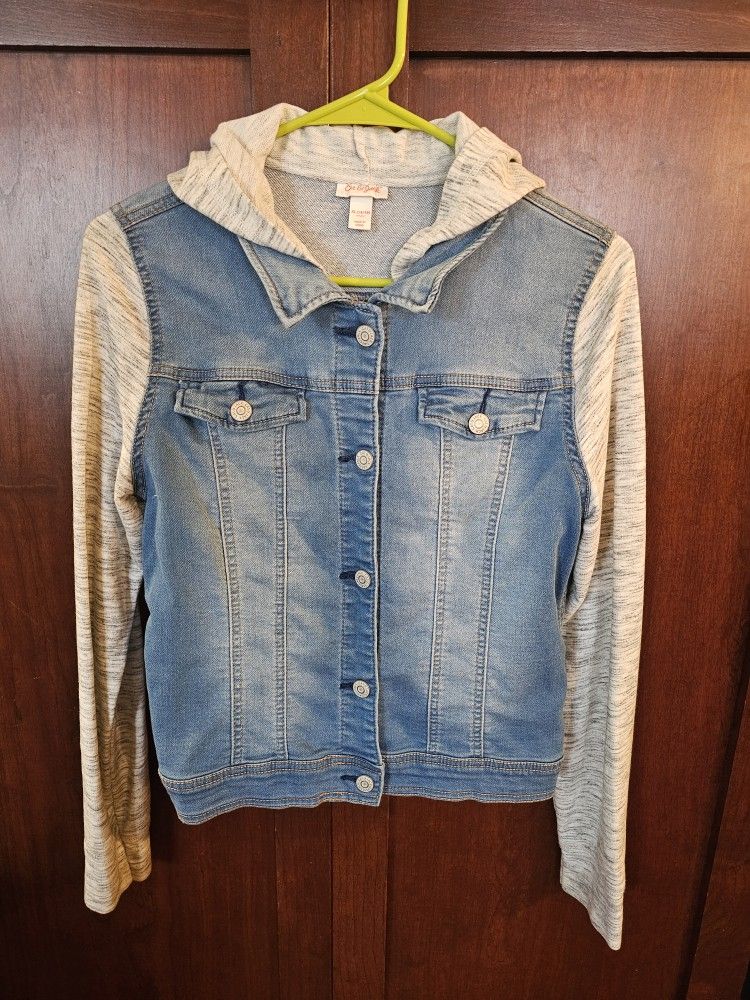 Cute Kitty Jeans Jacket for girls (14-16 XL)