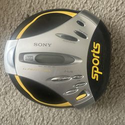Sony G-Protection CD Walkman, model D-SJ15. Insignia portable CD player with FM tuner and skip-free protection.. Tested Works