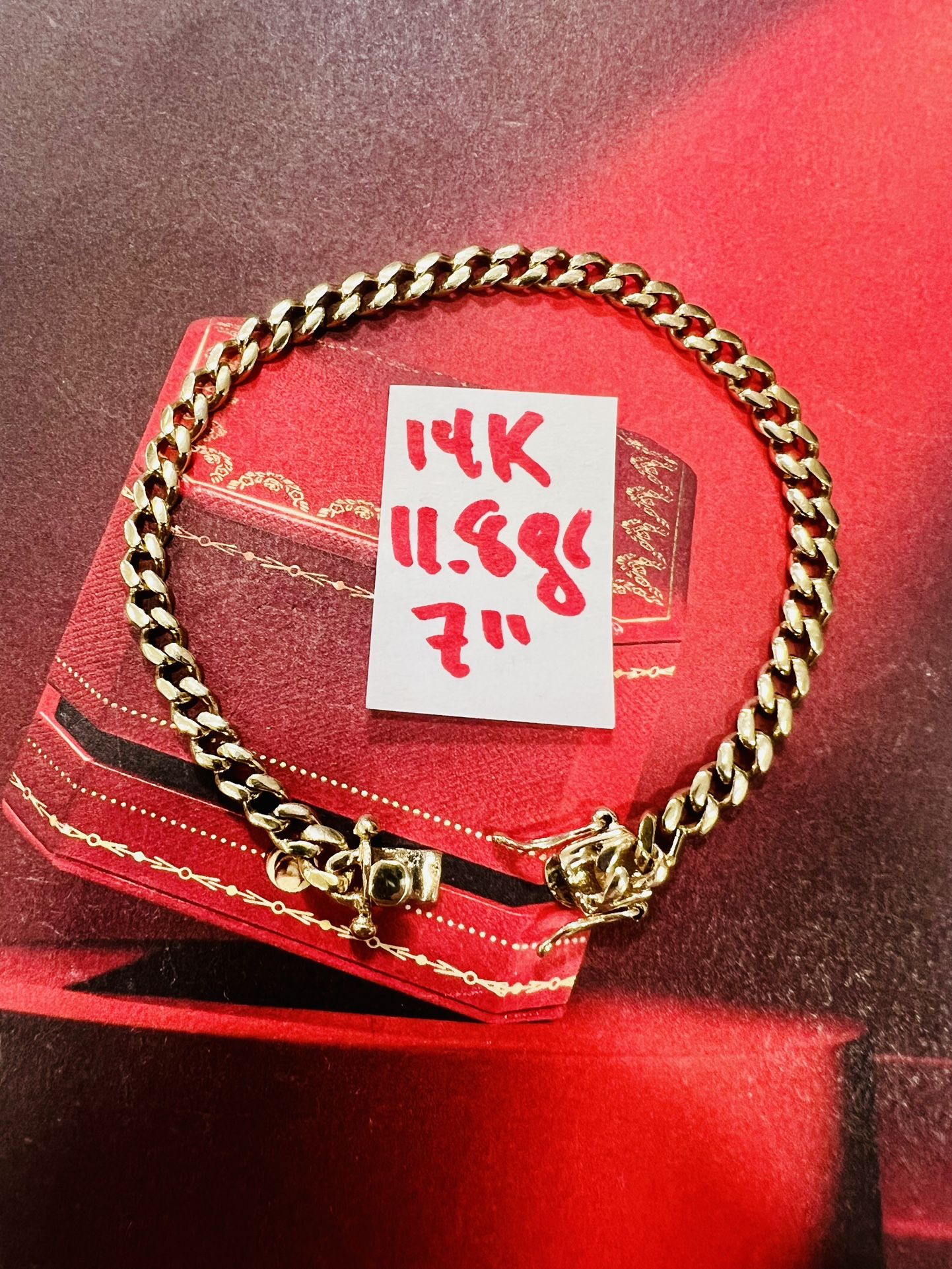 14K Solid Gold ๐จ๐บ Links Bracelet 11.8Gr 7 Inches Long